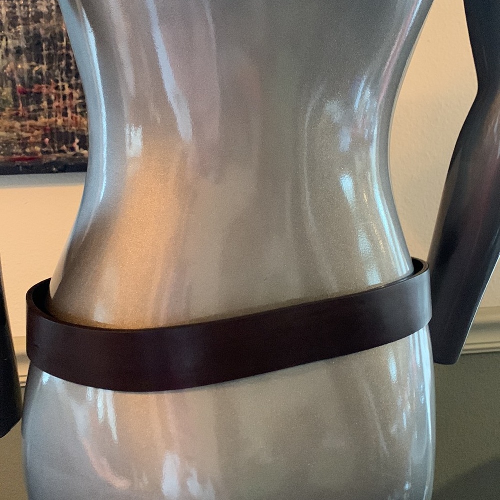 Calvin Klein Jeans Genuine Leather Wide Belt - Picture 2 of 10
